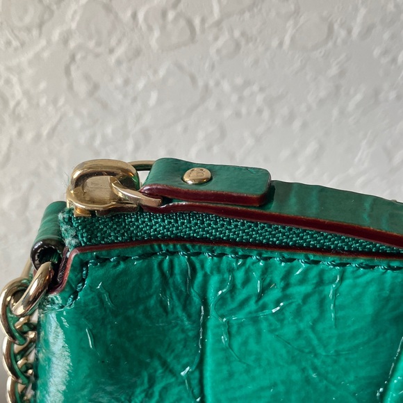 Kate Spade:Byrd Knightbridhed Croc Embossed Emerald Green Shoulder Bag-Gold Tone - Picture 3 of 15